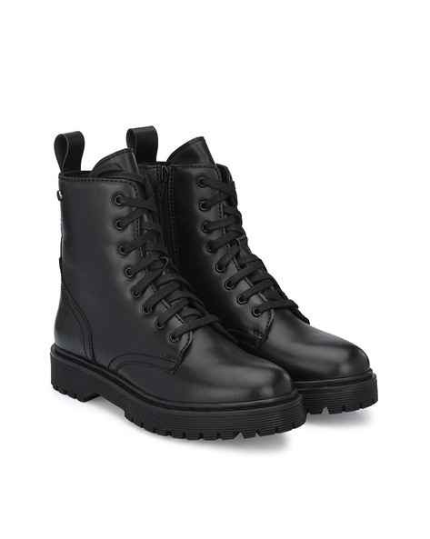 Delize Lace-Up Ankle-Length Boots