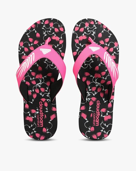 Adidas Women Cloudfoam Thong-Strap Flip-Flops