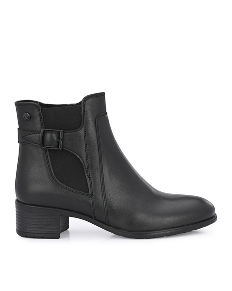 Delize Ankle-Length Boots with Buckle Closure