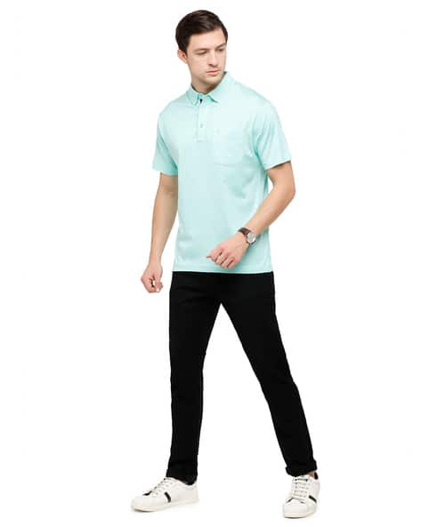 Buy Turquoise Blue Tshirts for Men by C & C Online | Ajio.com
