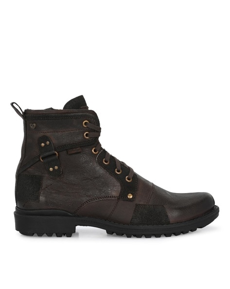 Delize Men Ankle-Length Lace-Up Boots