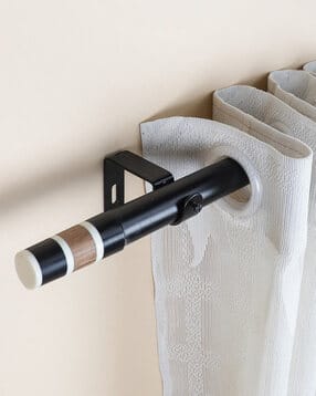 Extendable Curtain Rod with Finials Set-image-25
