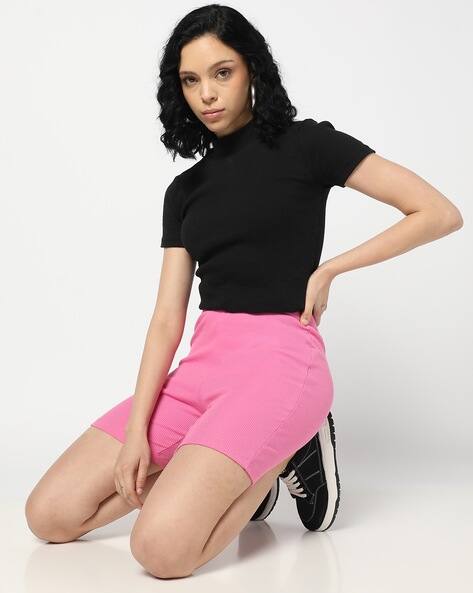 YOUSTA Women Ribbed Cycling Shorts