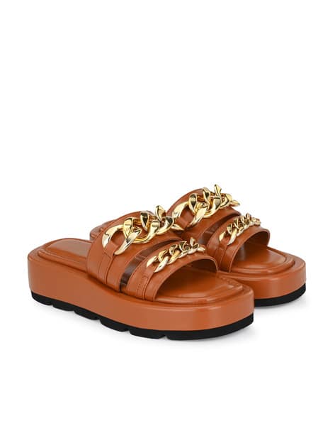 DELIZE Slip-On Wedges Heeled Sandals