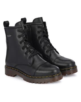 Lace-Up Ankle-Length Boots-image-9