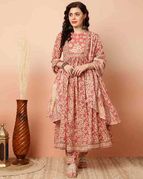 Pink Kurta Suit Sets for Women by Kimayra Online | Ajio.com
