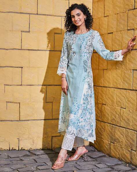 Women Floral Print A Line Kurta