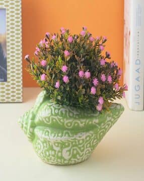 the decor mart Ceramic Sea Shell Table Top Planter-picture-21
