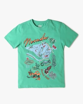 Boys Graphic Print Regular Fit Round-Neck T-Shirt-image-33