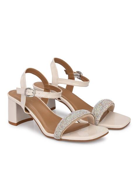 DELIZE Women Embellished Chunky Heeled Sandals
