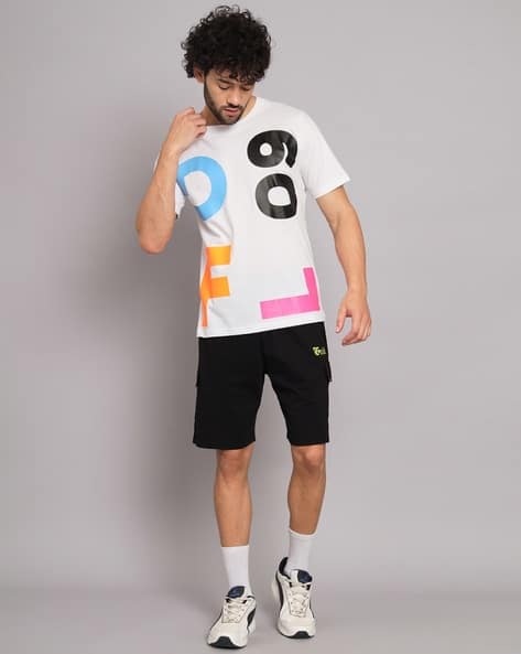 Buy GRIFFEL Cotton T-shirt & Shorts Online | Ajio.com