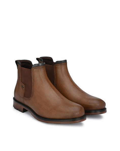 DELIZE Textured Slip-On Chelsea Boots