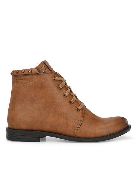 DELIZE Lace-Up Ankle-Length Boots