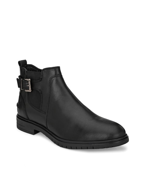 Delize Chelsea Boots with Buckle Accent