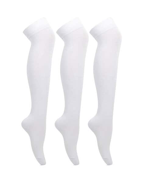 Pack of Ribbed Thigh-High Stockings