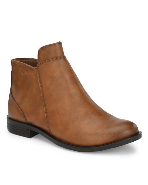 DELIZE Slip-on Boots with Zip Closure
