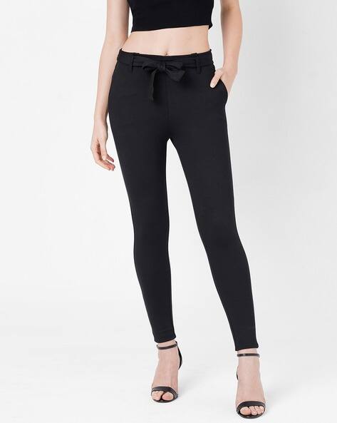 Women Skinny Fit Treggings with Belt