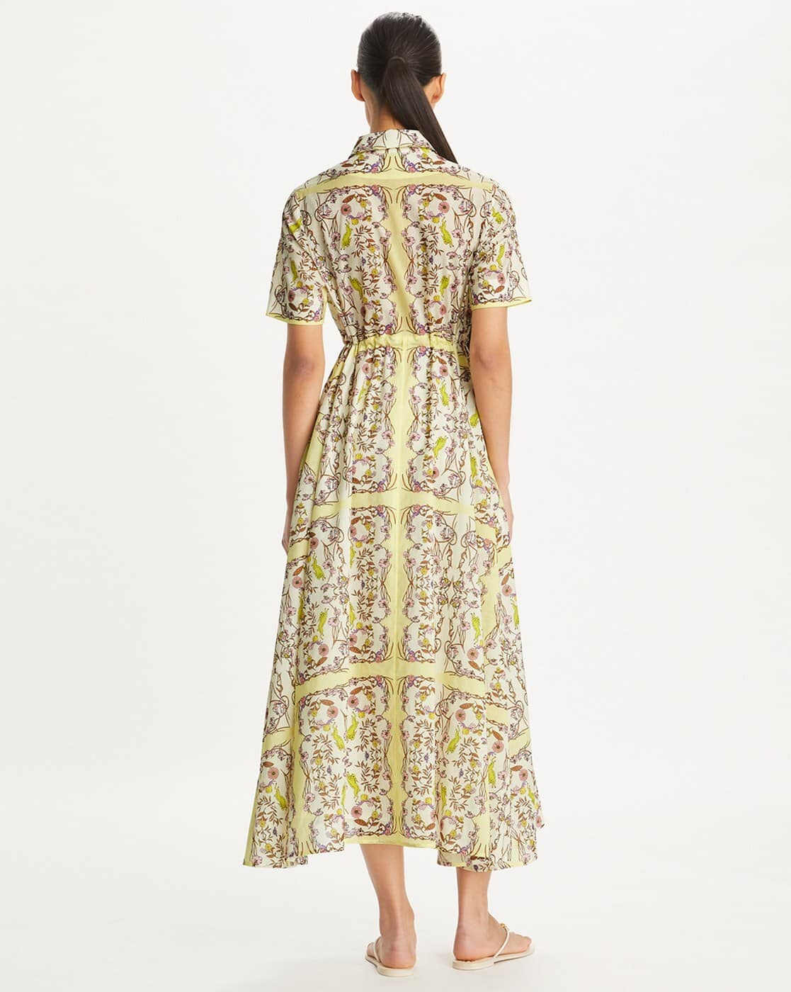 tory burch printed cotton shirt dress Navy Sundial Printed Cotton Shirtdress