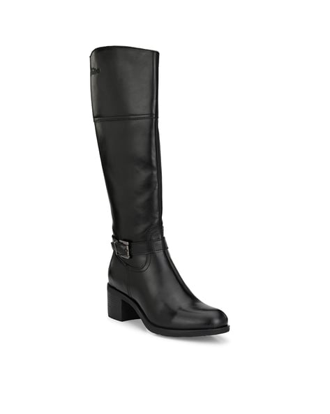 Delize Knee-Length Boots with Buckle Closure