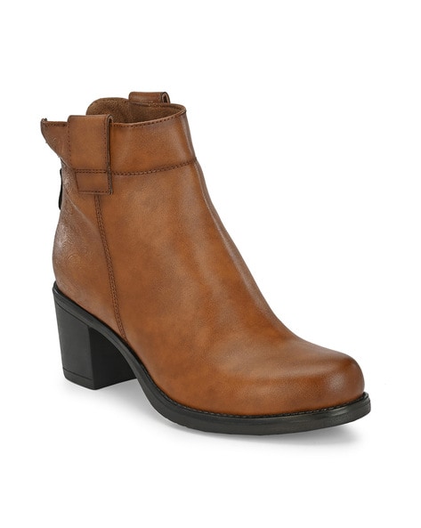 Delize Ankle-Length Boots with Zip Closure