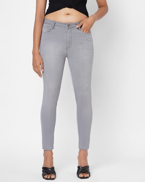 Women Lightly Washed Ankle-Length Skinny Jeans