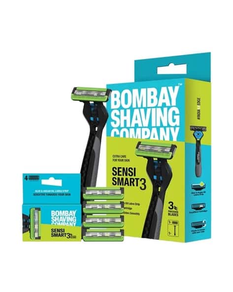 Bombay Shaving Company Sensi Smart 3 Razor Green with Cartridge
