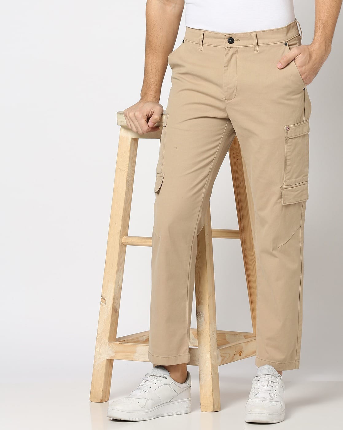 Buy Khaki Trousers & Pants for Men by LEE COOPER Online | Ajio.com