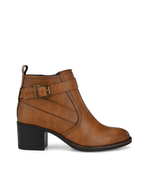 Delize Ankle-Length Boots with Block Heels