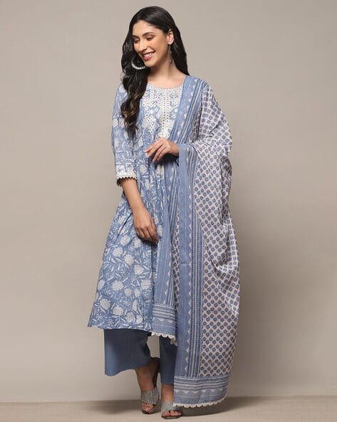 biba cotton anarkali dress Buy BIBA Cotton Women Printed Anarkali Salwar Kurta Dupatta(Skdshwet Sa8635_Off White_42) at Amazon.in