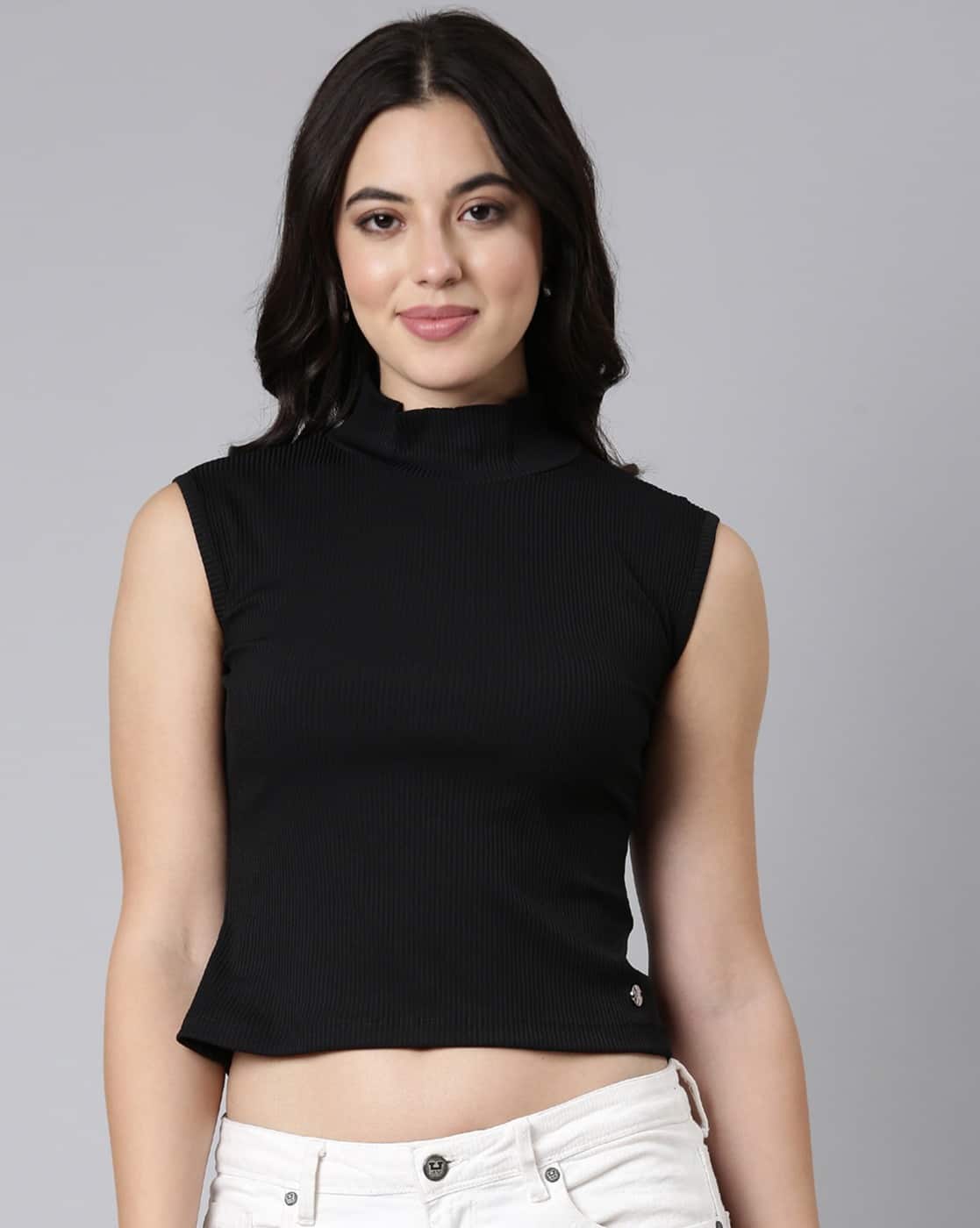 Buy Black Tops for Women by Twin Birds Online