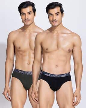 john players Pack of 2 Cotton Briefs with Contoured Crotch-picture-22