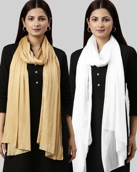 Women Pack of 2 Shimmer Dupattas Price in India