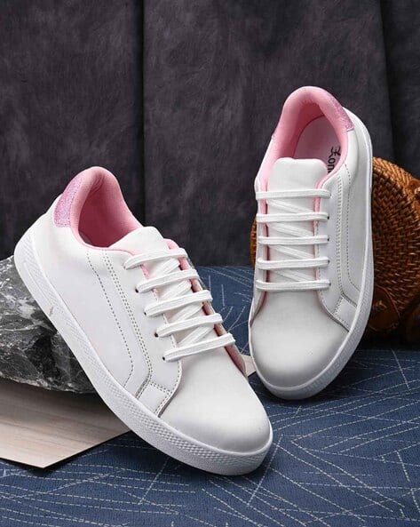 Buy White Casual Shoes for Women by CREATTOES Online