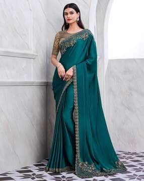 Women Embellished Saree with Blouse Piece-image-6