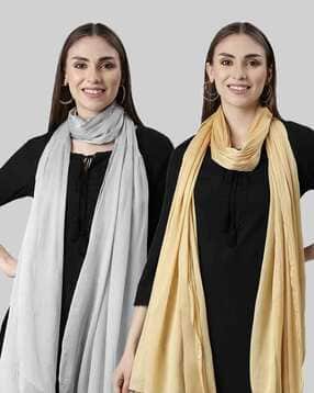 twin birds Women Pack of 2 Shimmer Dupattas-picture-48