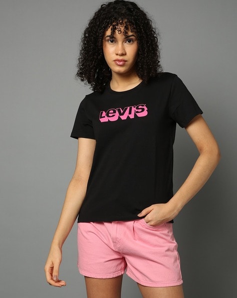 Buy Black Tshirts for Women by LEVIS Online Ajio