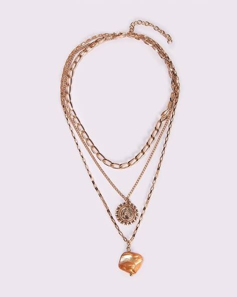 Outryt by AZORTE Multi-Layered Necklace with Lobster Closure