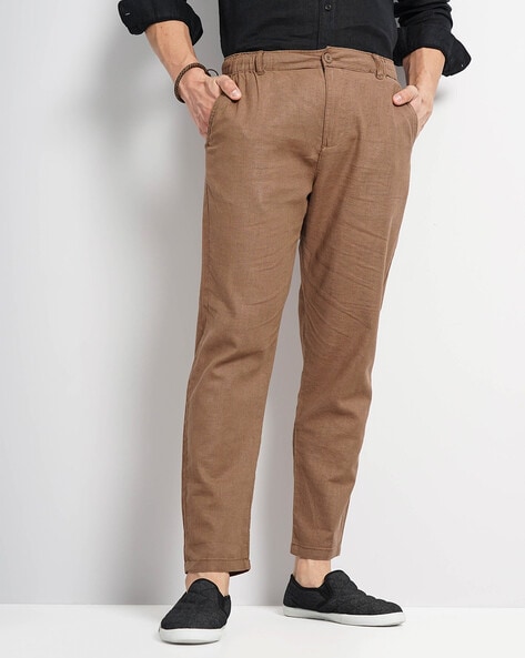 Celio Men Relaxed Fit Flat-Front Chinos