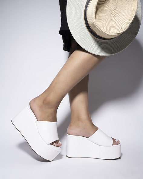 Buy White Heeled Sandals for Women by STYLESTRY Online