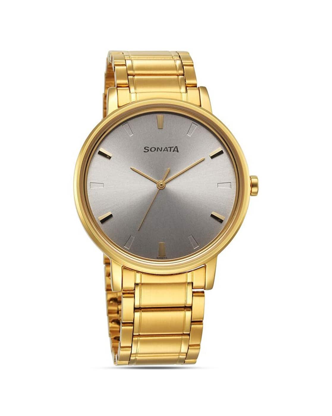 Men Analogue Watch with Stainless Steel Strap- 7131YM02