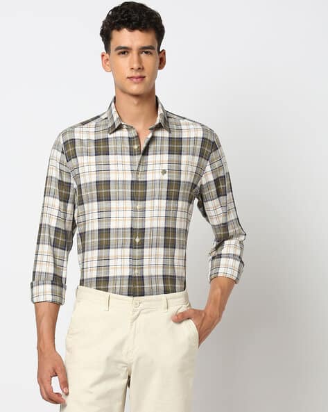 Men Checked Regular Fit Shirt with Patch Pocket