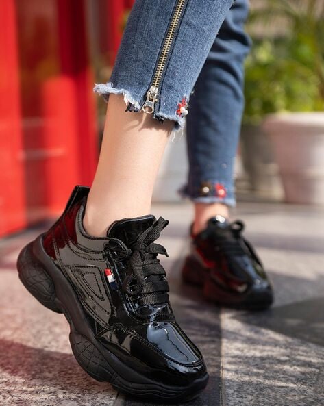 All black sneakers womens best sale