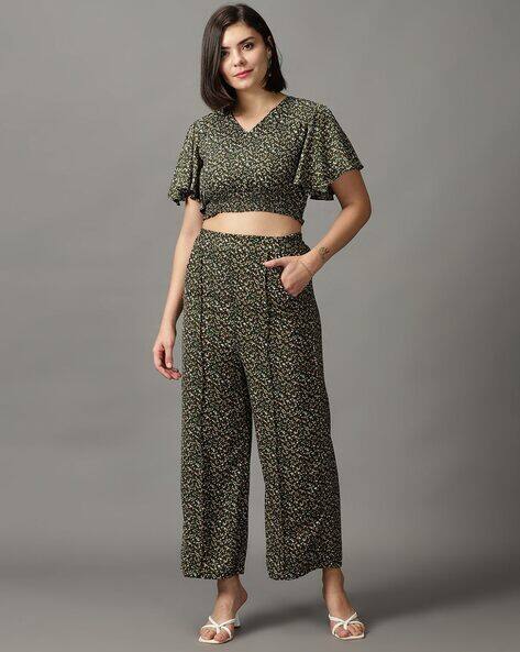 SHOWOFF Micro Print Pant-Suit Set