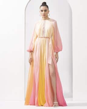 シルクワンピース★Tory Burch★LONG SILK PRINTED DRESS Neon Silk dress Tory Burch - Vitkac AS