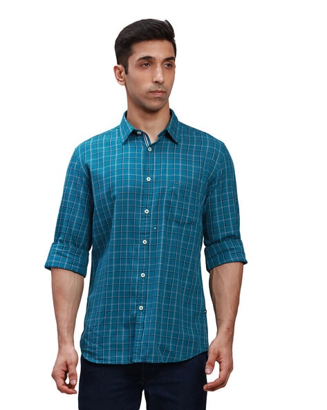 Parx Men Checks Slim Fit Shirt