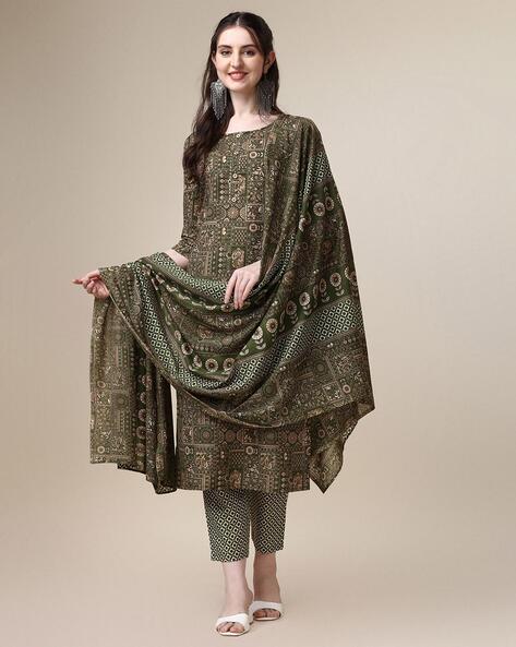 Women Printed Straight Kurta Set Price in India