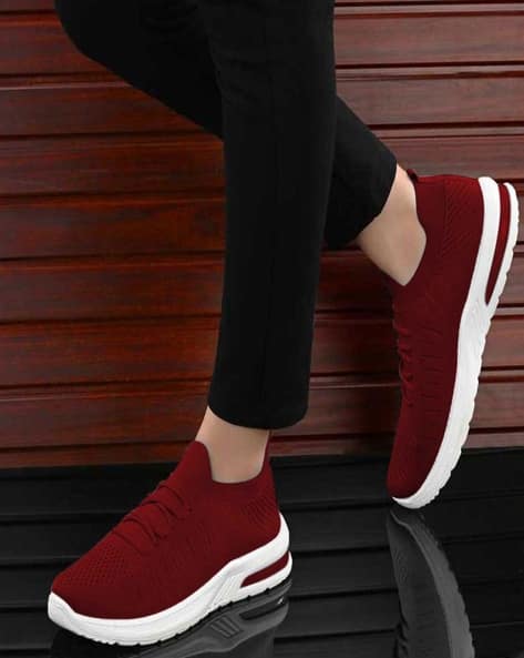 Lace Fastening Heeled Sneakers