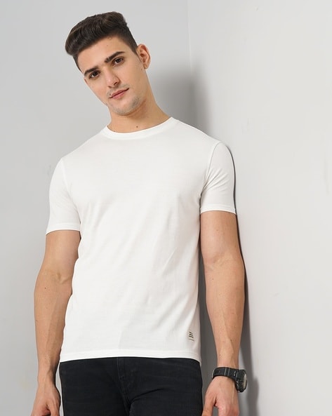 Men Slim Fit Crew-Neck T-Shirt