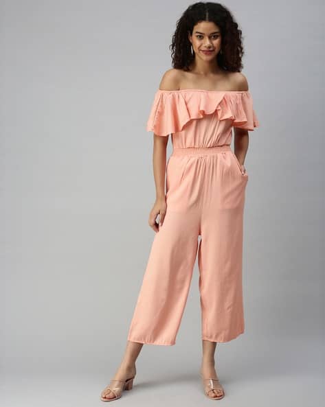 Off-Shoulder Culotte Jumpsuit