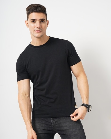 Men Slim Fit Crew-Neck T-Shirt